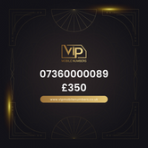 Popular digits mobile sim 07360000089 - premium VIP UK number for sale