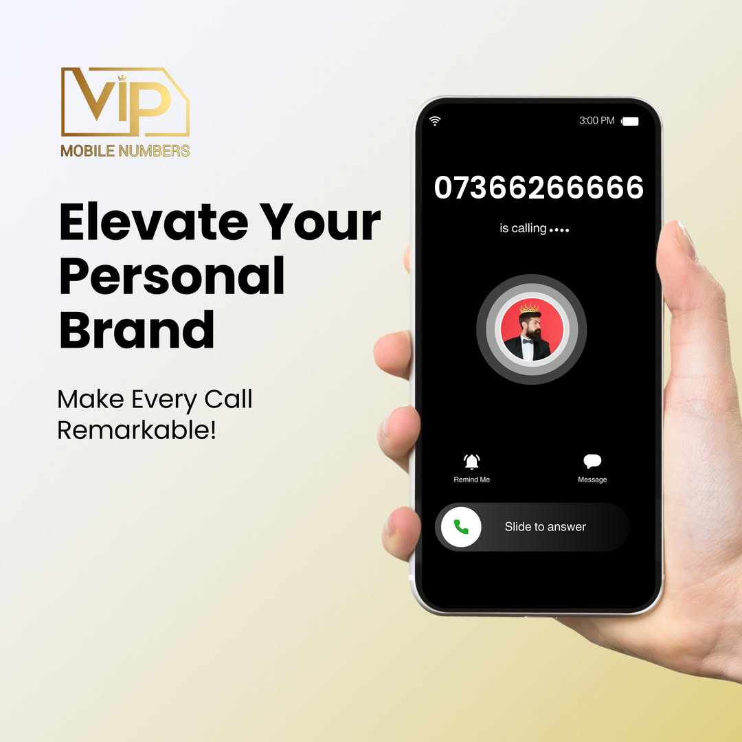 Memorable phone number 3 07366266666 - premium VIP UK number for sale