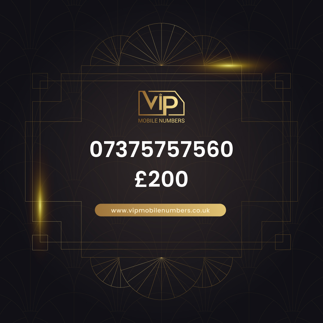 Uk mobile number starting with 077 07375757560 - premium VIP UK number for sale