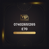 Uk sim card with name-compatible digits 07402651265 - premium VIP UK number for sale