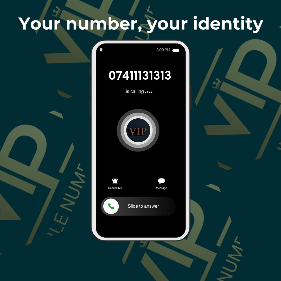 Easily recognizable phone number 07411131313 - premium VIP UK number for sale