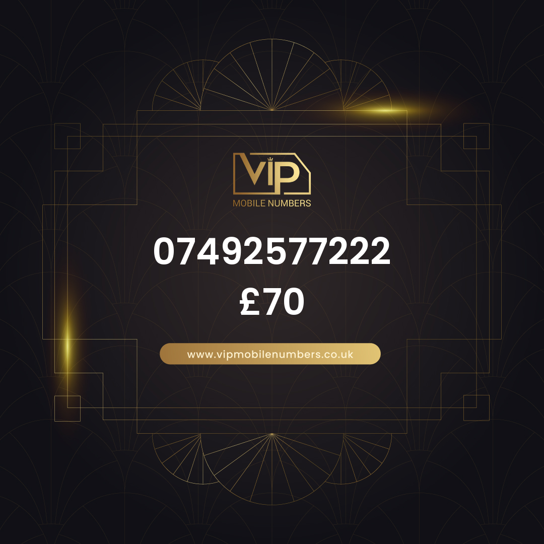 Memorable phone number 20 07492577222 - premium VIP UK number for sale