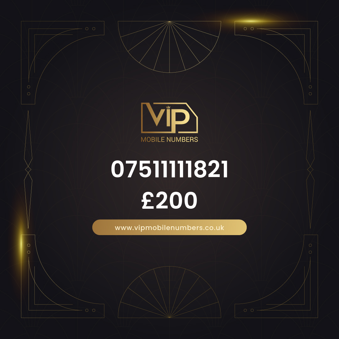 Gold vip mobile numbers 07511111821 - premium VIP UK number for sale