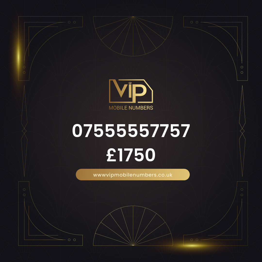 Branded sim card with custom digits 07555557757 - premium VIP UK number for sale