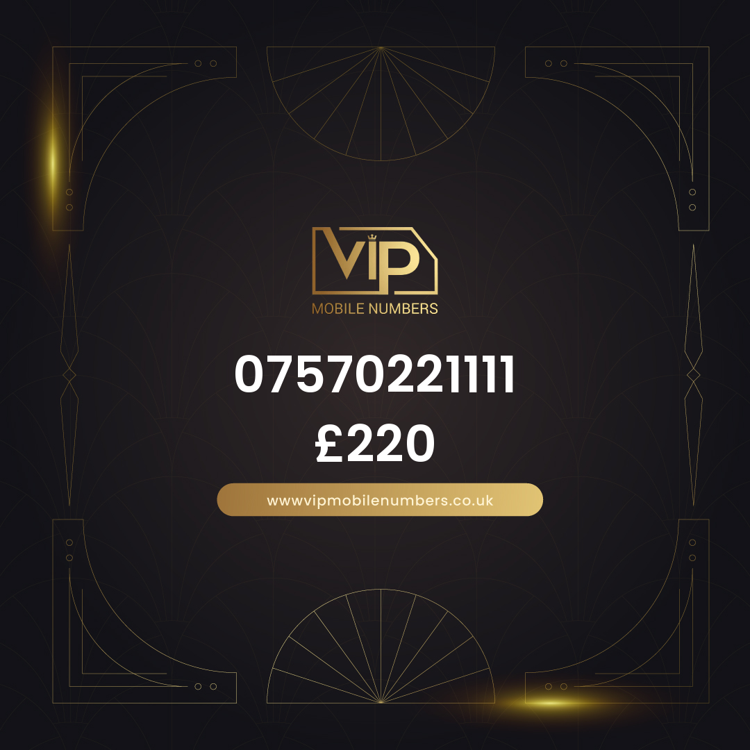 Uk mobile number ending in 999 07570221111 - premium VIP UK number for sale