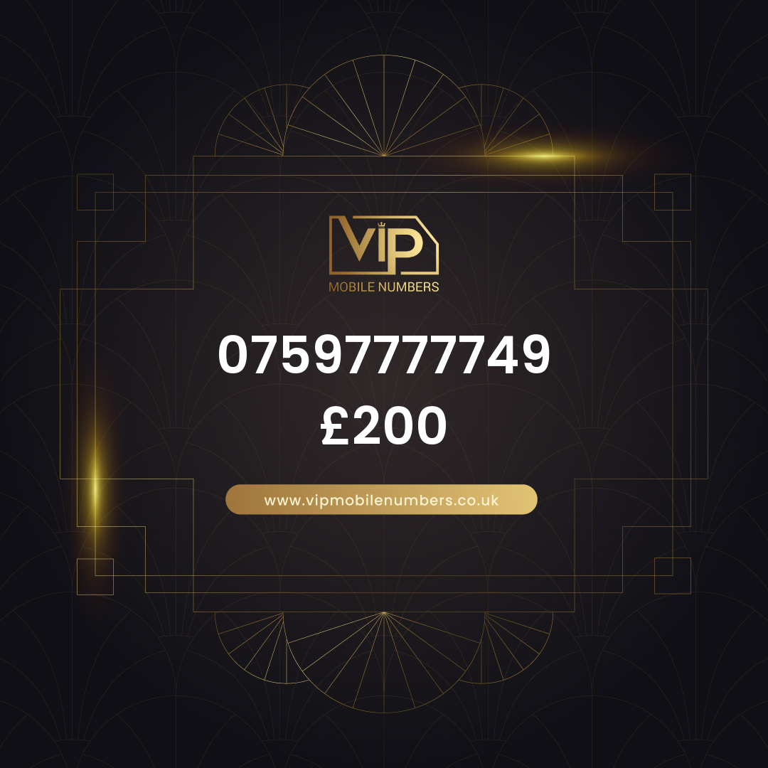 Memorable phone number 15 07597777749 - premium VIP UK number for sale