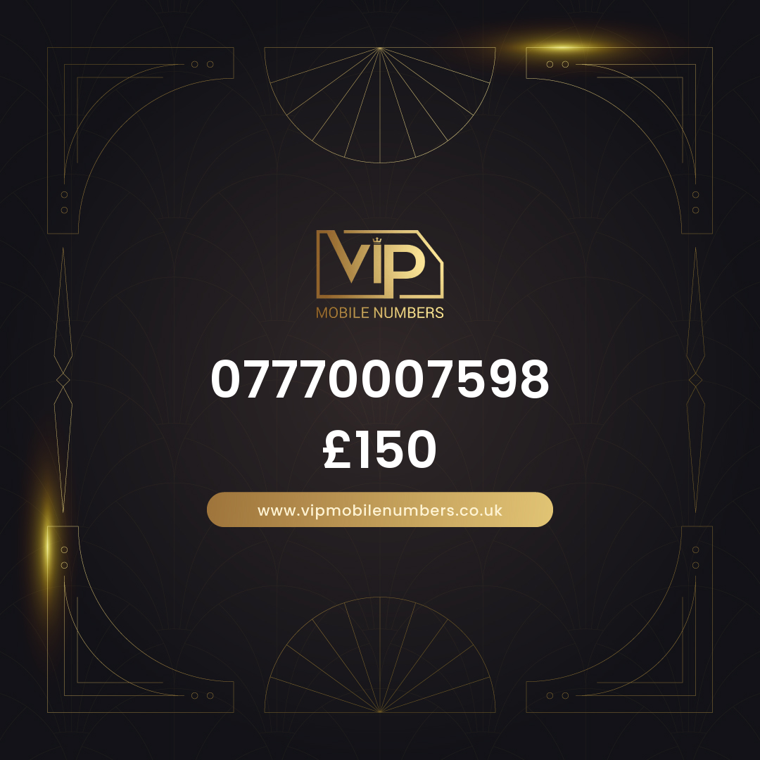 Buy mobile number on three 07770007598 - premium VIP UK number for sale