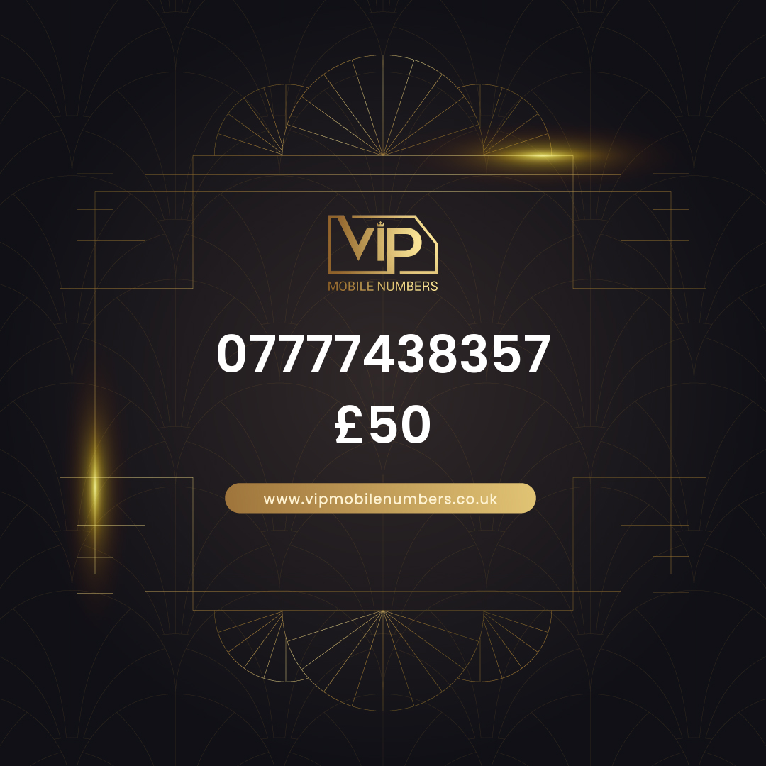 Premium sim card with number 1 07777438357 - premium VIP UK number for sale