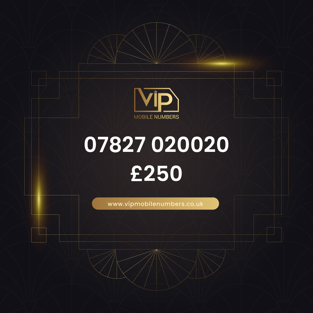 Buy mobile phone number online 07827 020020 - premium VIP UK number for sale