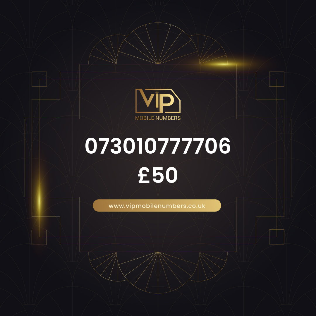 Memorable phone number 5 073010777706 - premium VIP UK number for sale