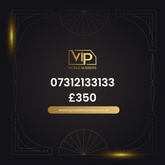 Premium sim card with number 9 07312133133 - premium VIP UK number for sale