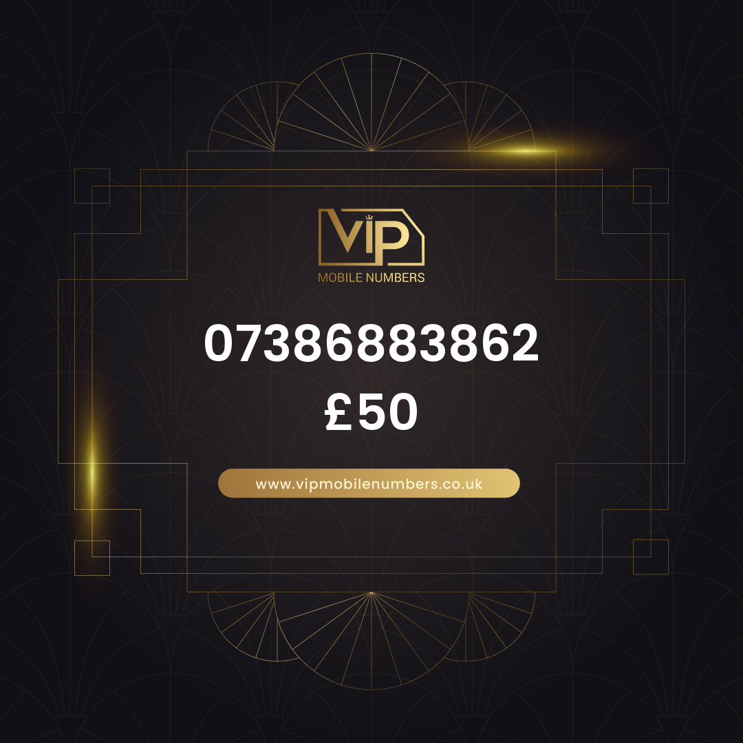 Vanity number for mobile branding 07386883862 - premium VIP UK number for sale
