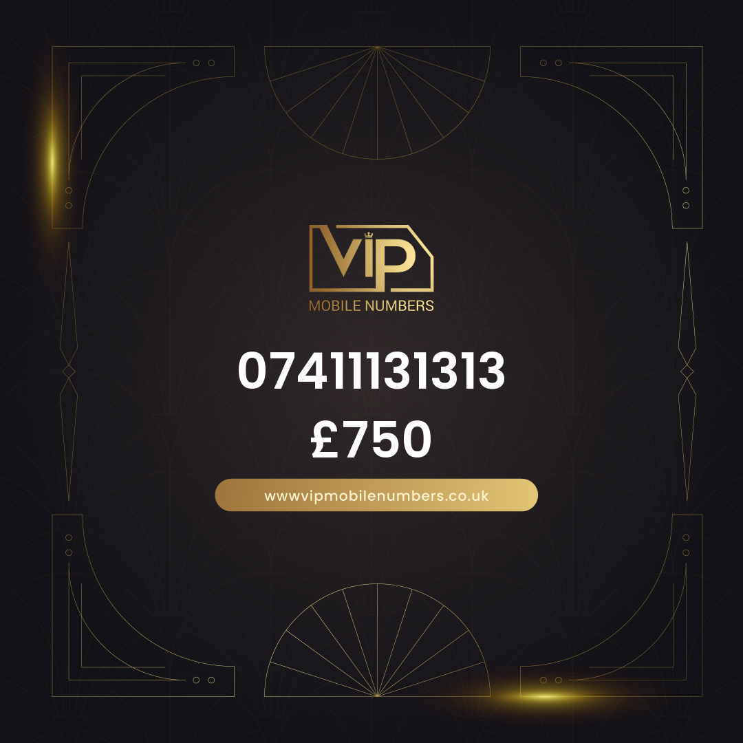 Easily recognizable phone number 07411131313 - premium VIP UK number for sale