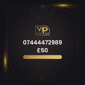 Mobile number ideal for advertising 07444472989 - premium VIP UK number for sale