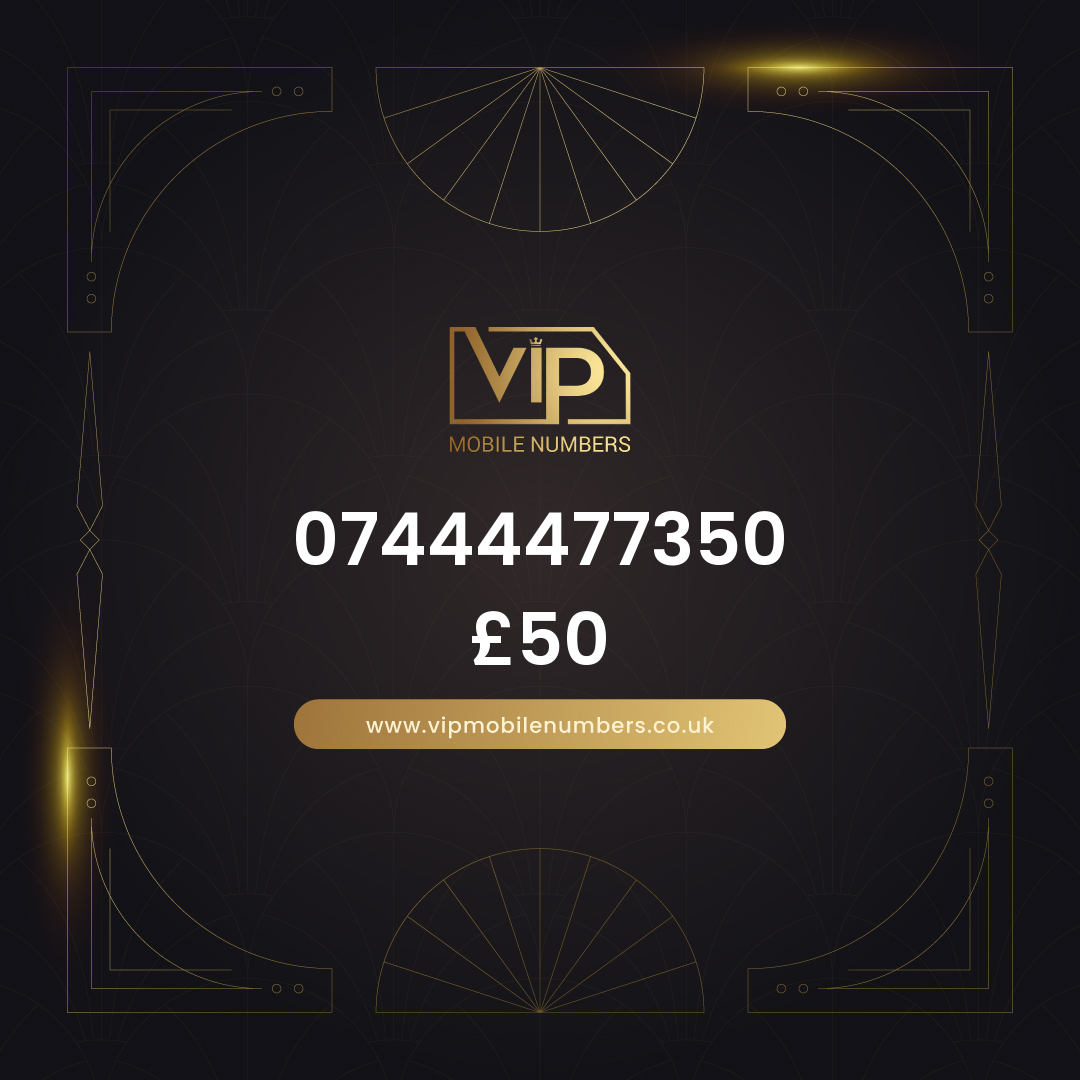 Premium sim card with number 14 07444477350 - premium VIP UK number for sale