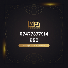 Gold sim card with memorable number 07477377914 - premium VIP UK number for sale