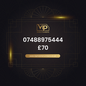 Uk sim card with name-compatible digits 07488975444 - premium VIP UK number for sale