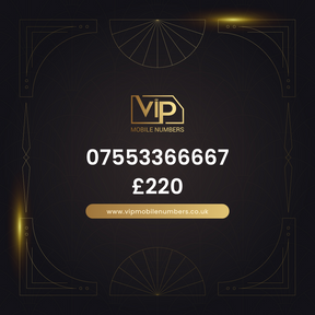 Buy mobile number online 07553366667 - premium VIP UK number for sale