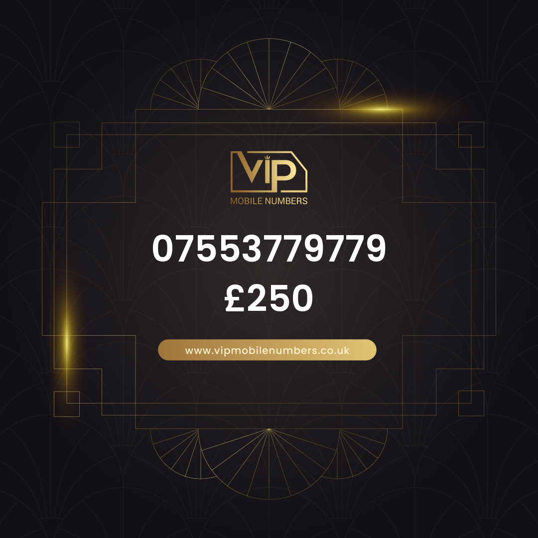 Memorable phone number 16 07553779779 - premium VIP UK number for sale