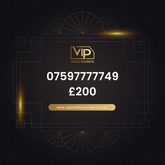 Memorable phone number 15 07597777749 - premium VIP UK number for sale