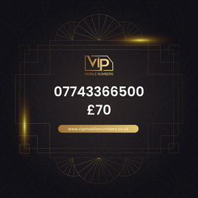 Memorable phone number 19 07743366500 - premium VIP UK number for sale
