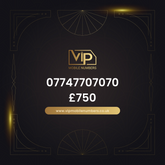Get a custom mobile number 07747707070 - premium VIP UK number for sale