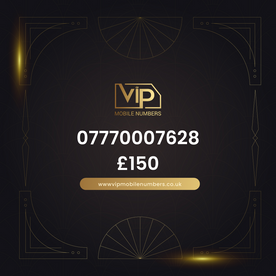 Easy to recall sim card 07770007628 - premium VIP UK number for sale