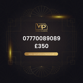 Easy to remember mobile numbers 07770089089 - premium VIP UK number for sale