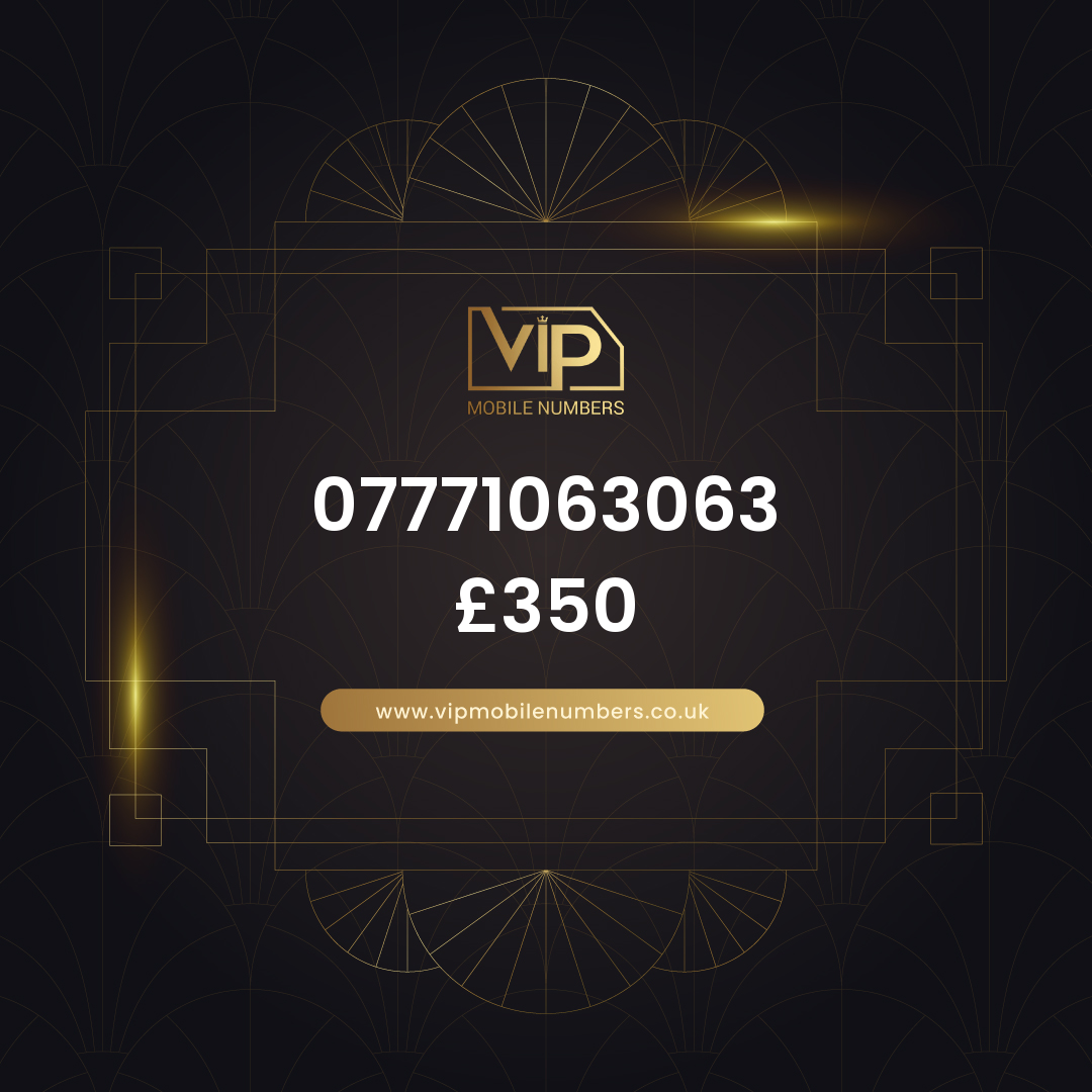Memorable phone number 10 07771063063 - premium VIP UK number for sale