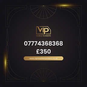 Uk sim card with name-compatible digits 07774368368 - premium VIP UK number for sale