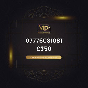 Memorable phone number 1 07776081081 - premium VIP UK number for sale