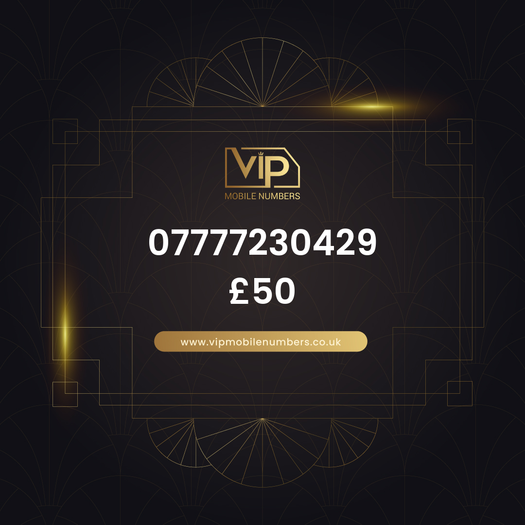Premium sim card with number 6 07777230429 - premium VIP UK number for sale