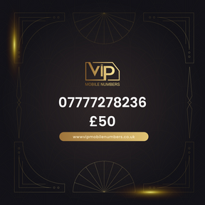 Uk sim card with name-compatible digits 07777278236 - premium VIP UK number for sale