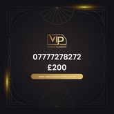 Memorable phone number 20 07777278272 - premium VIP UK number for sale