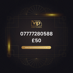 Premium sim card with number 10 07777280588 - premium VIP UK number for sale
