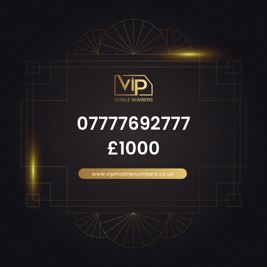 Premium sim card with number 6 07777692777 - premium VIP UK number for sale