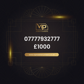 Gold mobile numbers 07777932777 - premium VIP UK number for sale