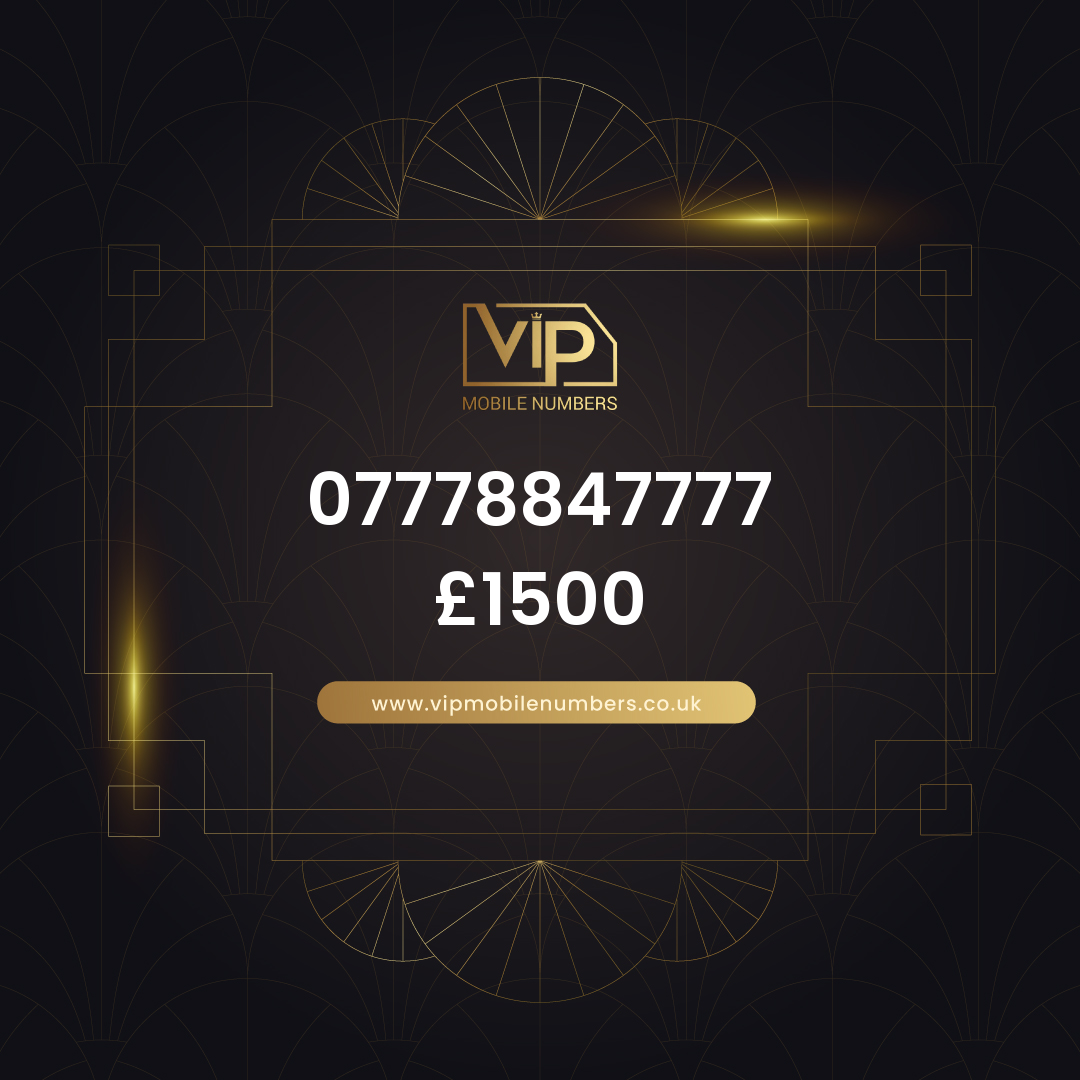 Premium sim card with number 17 07778847777 - premium VIP UK number for sale