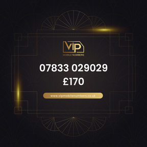 Popular digits mobile sim 07833 029029 - premium VIP UK number for sale