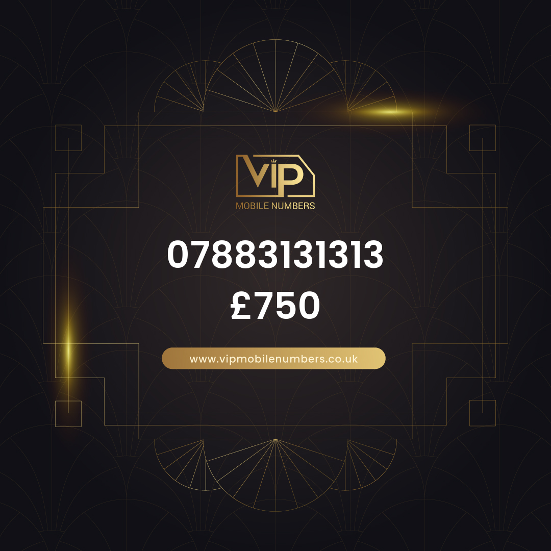 Uk mobile number with cool pattern 07883131313 - premium VIP UK number for sale