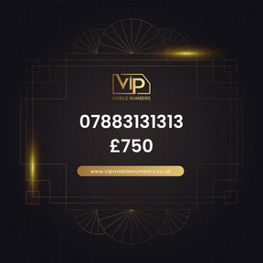 Uk mobile number with cool pattern 07883131313 - premium VIP UK number for sale